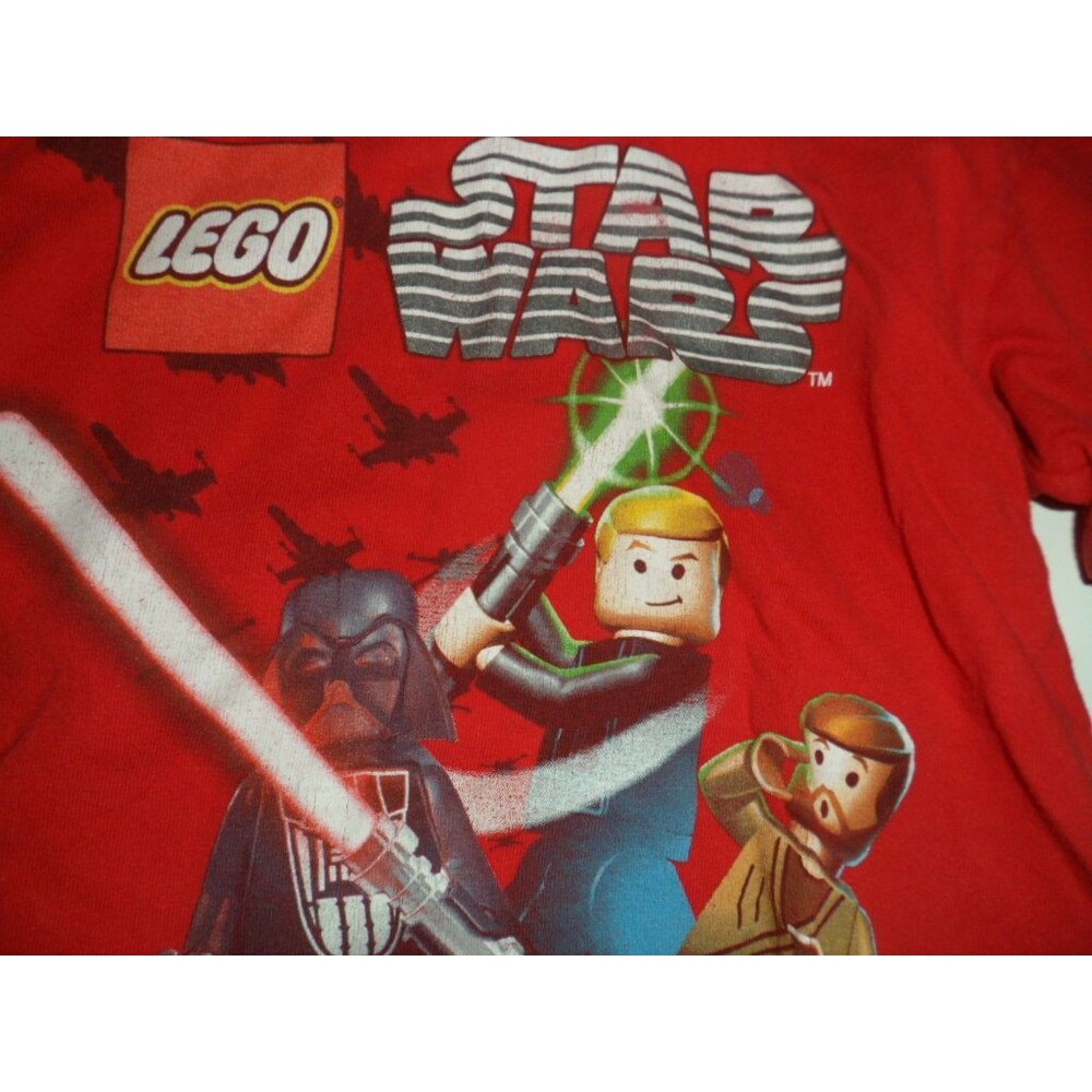 Star Wars Lego Boy's Medium 5/6 Red and Black Long Sleeve Shirt